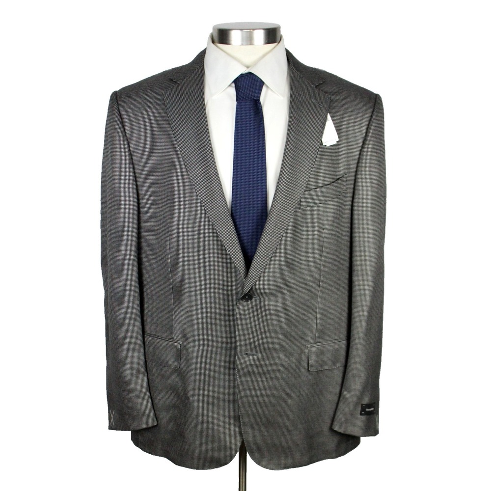 Ermenegildo Zegna Sport Coat Mens 46 S (48 C) Dark Grey Wool Silk Blazer Italy